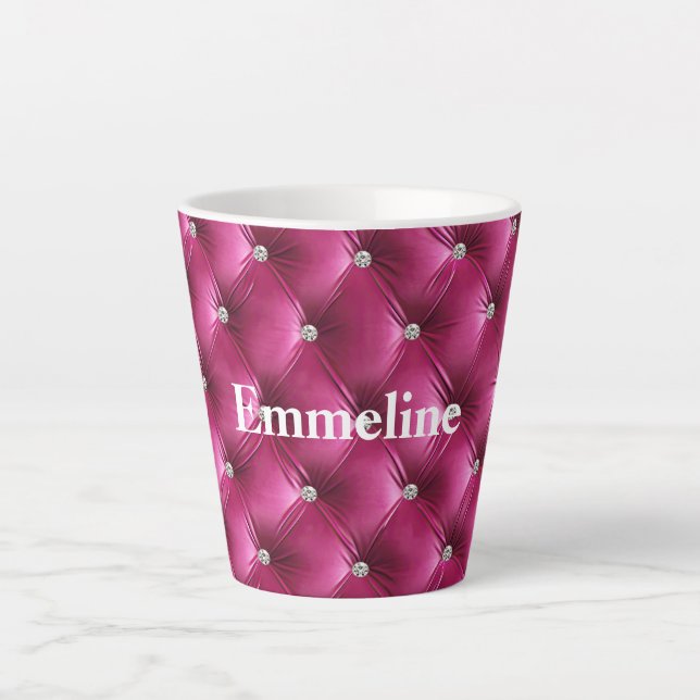 Warme rosa Imitate Velvet Milchtasse (Vorderseite)