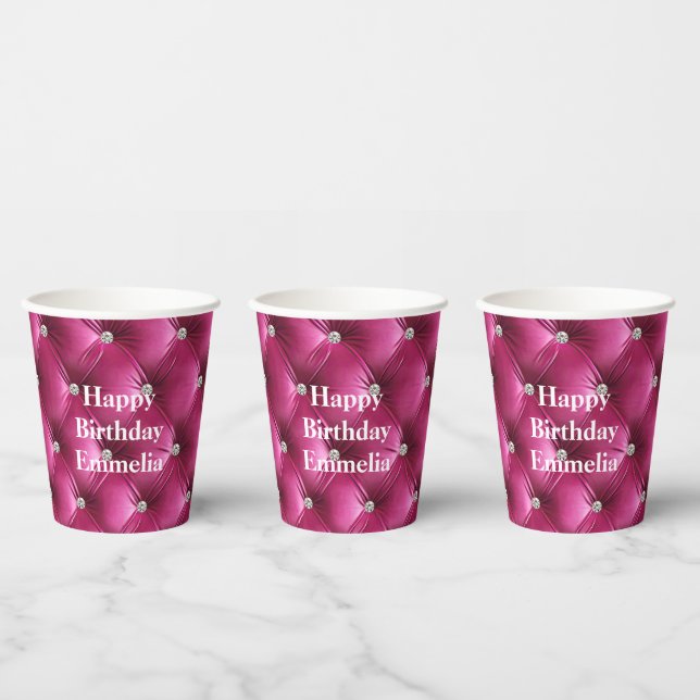 Warme rosa Imitate Velvet Pappbecher (Multi)