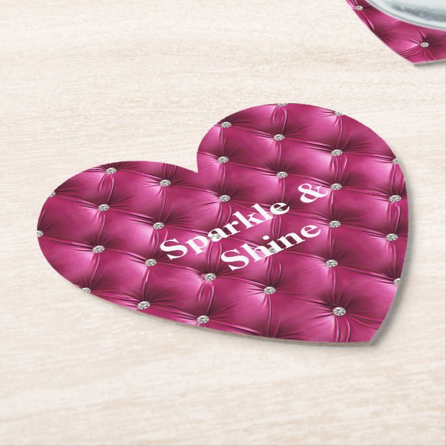 Warme rosa Imitate Velvet Untersetzer (angewinkelt)