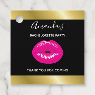 Warme rosa Lippen Glamour Gold Gradienten Grenzen Geschenkanhänger