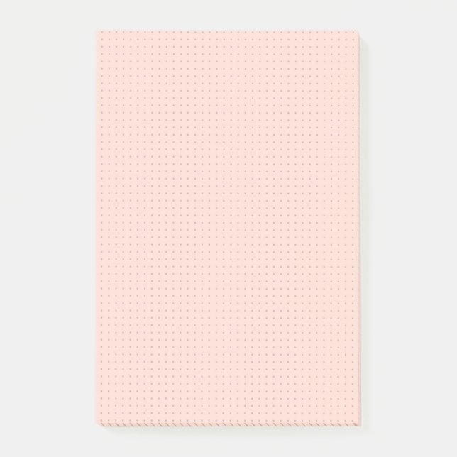 Warme rosa Punktgitter dunkler nach dem Einlesen Post-it Klebezettel (Vorderseite)