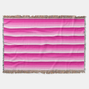 Warme rosa Schattenstreifen Decke