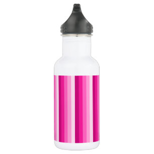 Warme rosa Schattenstreifen Edelstahlflasche