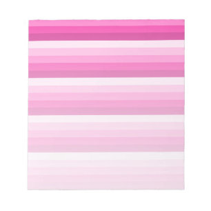 Warme rosa Schattenstreifen Notizblock