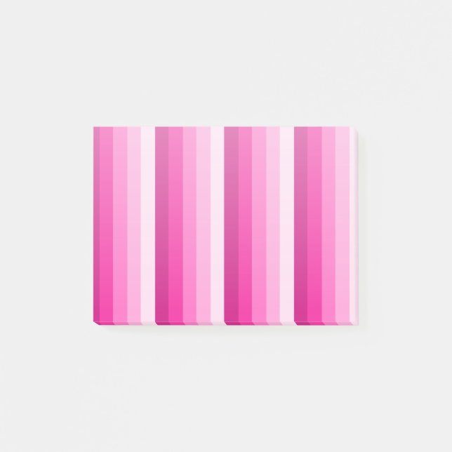 Warme rosa Schattenstreifen Post-it Klebezettel (Vorderseite)