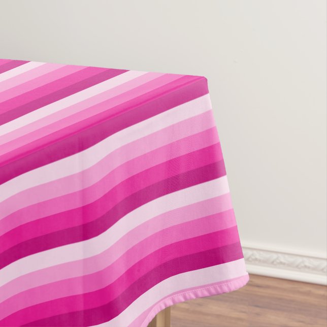Warme rosa Schattenstreifen Tischdecke (Beispiel)