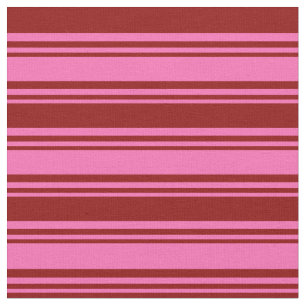 Warme rosa und dunkle rote Streifen Stoff