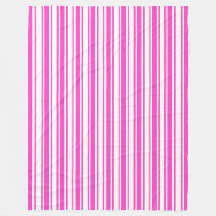 Warme, rosa und weiße Streifen aus Süßigkeiten Fleecedecke