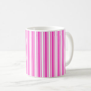 Warme, rosa und weiße Streifen aus Süßigkeiten Kaffeetasse