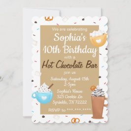 Warme Schokolade Bar Geburtstag Einladung