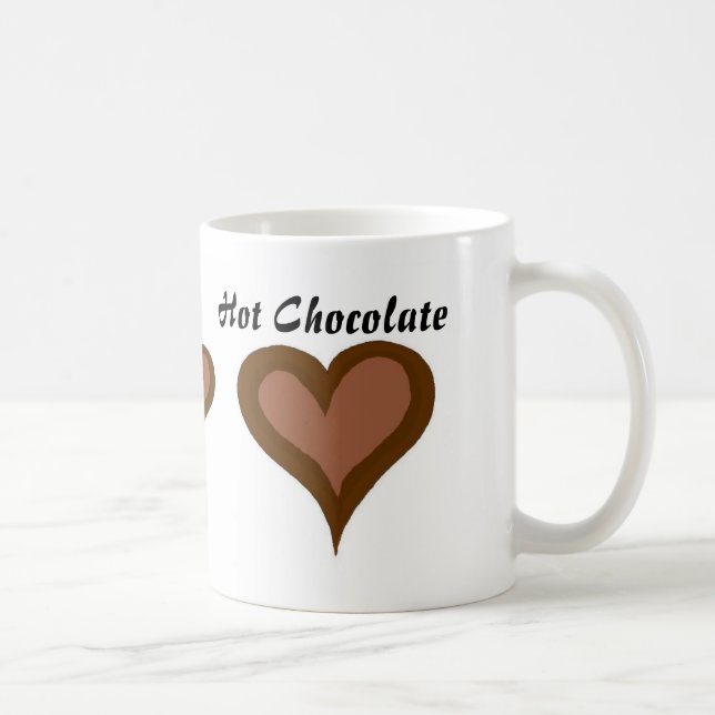 Warme Schokoladenherzen Kaffeetasse (Rechts)