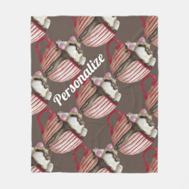 Warme Schokoladenmarshmallow Kakaosundae Fleecedecke