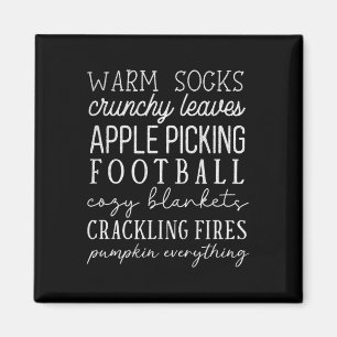Warme Socken Knusprige Blätter Fuß wird lustig Tha Magnet