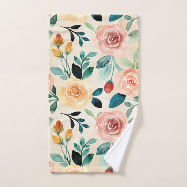 Warme Sommer Gelb und Korallen Rose Handtuch (Handtuch)