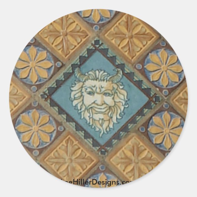 Warme Springs, AR Quapaw Dome Tiles Geschenkartike Runder Aufkleber (Vorderseite)