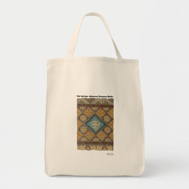 Warme Springs, AR Quapaw Dome Tiles Geschenkartike Tragetasche (Vorne)