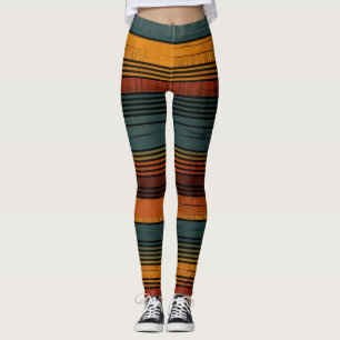 Warme Streifen Leggings