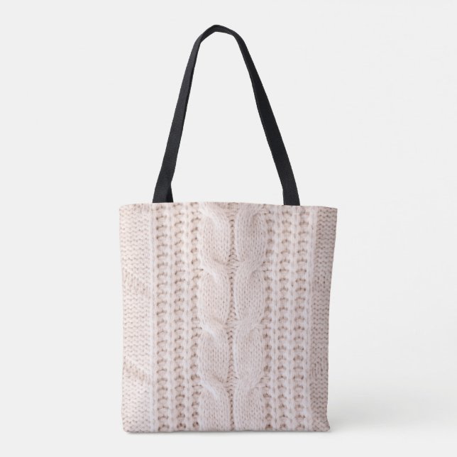 Warme Strick Tote Bag Tasche (Rückseite)