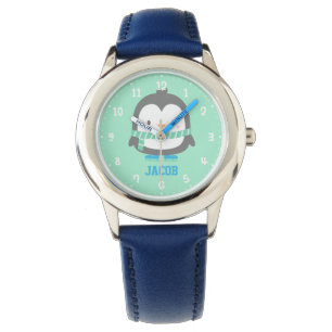 Warme süße kleine Pinguin-Kinderuhren Armbanduhr