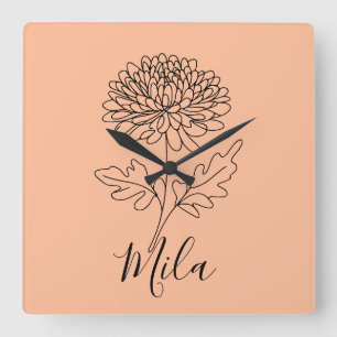 Wärme-Tumbler Quadratische Wanduhr