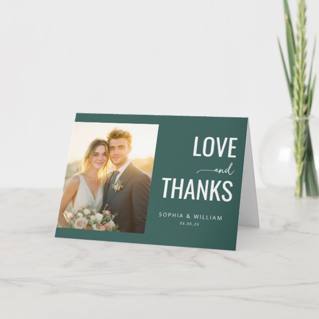 Warme Türkise Liebe Danke (Vorderseite)