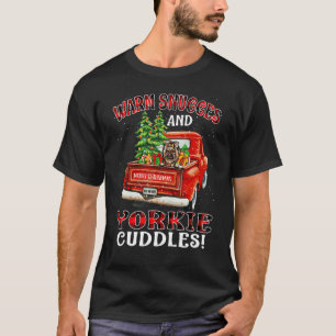 Warme Umarmungen und Yorkie Kuscheln Weihnachten T-Shirt