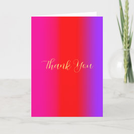 Warme und farbenfrohe Magenta Ombre Danke-Karte Dankeskarte