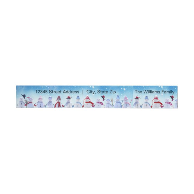 Warme und gemütliche Schneemänner - Rücksendeadres (Person)