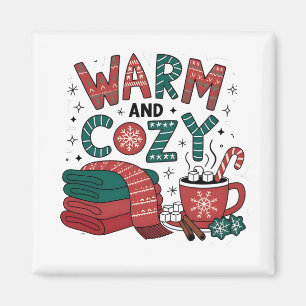 Warme und gemütliche Weihnachten heiße Cocoa Weihn Magnet