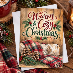 Warme und gemütliche Weihnachten Rustikale Kiefern