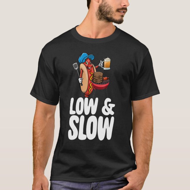 Warme und langsame Hunde & Bierfrauen Feinschmecke T-Shirt (Vorderseite)
