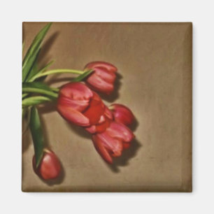 warme und leuchtende Tulpen Magnet
