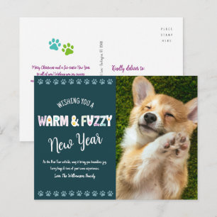 Warme und schwindelerregende Foto-Typografie für H Feiertagspostkarte