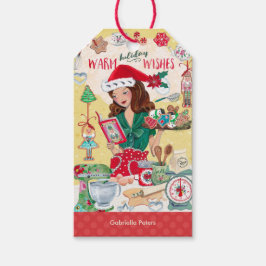 Warme Urlaubswünsche | Backen von Cookies | Gift T Geschenkanhänger