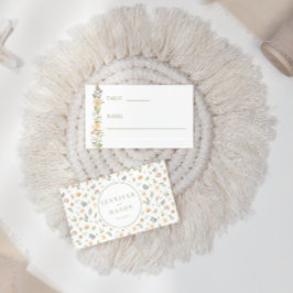 Warme Vanille Wildblume Hochzeit flache Platzkarte