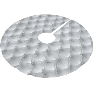 Warme weiche graue Imitate Velvet Polyester Weihnachtsbaumdecke