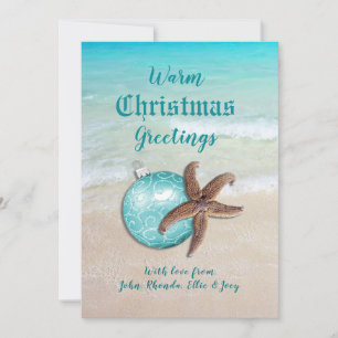 Warme Weihnachtsgrüße Foto Zurück Starfish Karte