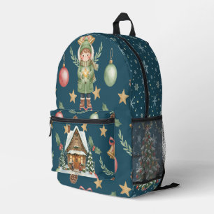Warme Weihnachtsmagie Individuelle Geschenke für j Bedruckter Rucksack