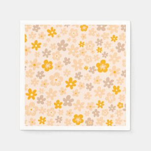 Warme Wiesen-Wildblumen-Baby-Party Serviette
