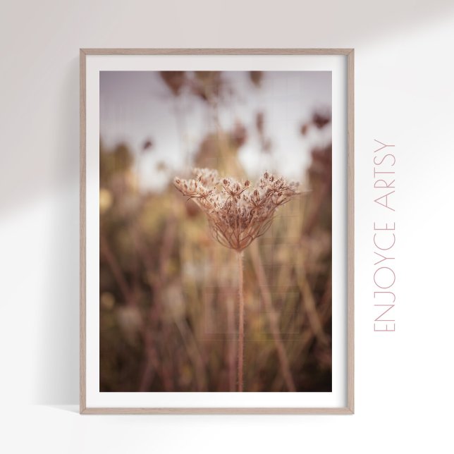 Warme Wildblume neatral Herbst Kunst Poster (Von Creator hochgeladen)