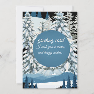 Warme Winter-Grußkarte Cozy Elegantes Design Einladung