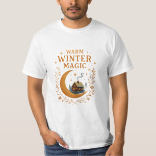 Warme Wintermagie   Gemütlicher Fantasy-Mond & Cot T-Shirt