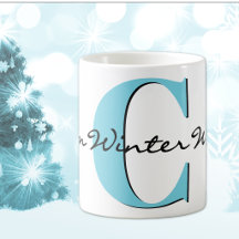Warme Winterwünsche Fett Blaue Buchstaben 11oz Kla