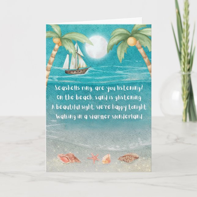 Warme Wonderland Tropical Beach Weihnachten (Vorderseite)
