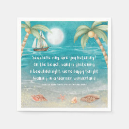 Warme Wonderland Tropical Beach Weihnachten Serviette