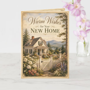 Warme Wünsche für Ihr neues Zuhause New England Co Karte