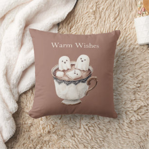Warme Wünsche Geister-Marshmallows Kakao Kissen