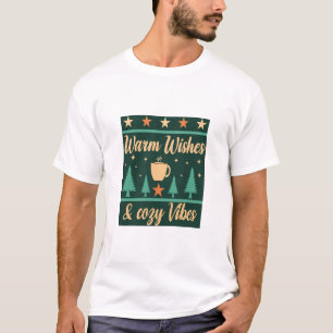 Warme Wünsche & Gemütliche Vibes Winter Kaffee T-S T-Shirt