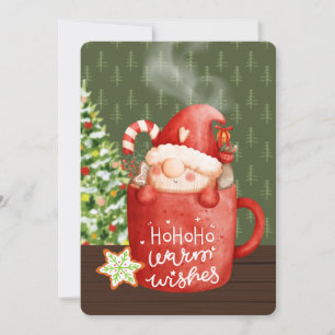 Warme Wünsche Gnome Weihnachten Tasse Wasserfarbe
