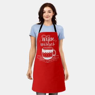 Warme Wünsche Heiße Tasse Kaffee Kakao Barista Schürze
